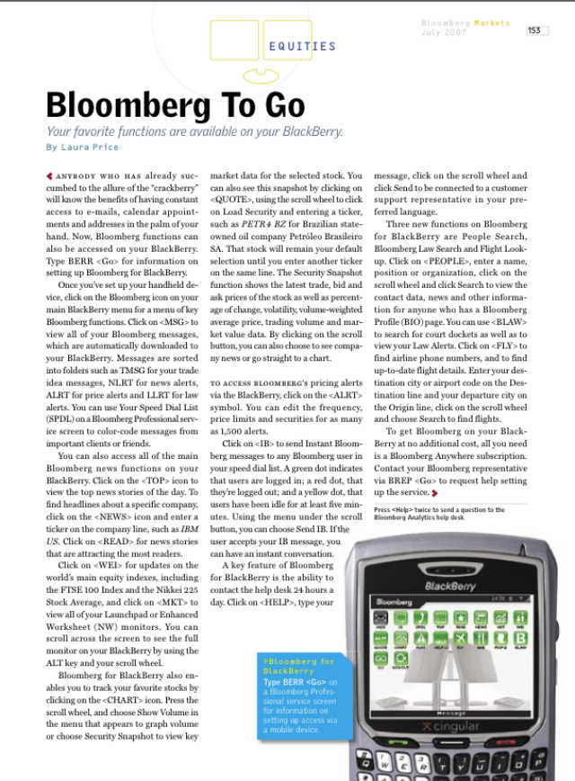 Bloomberg to go